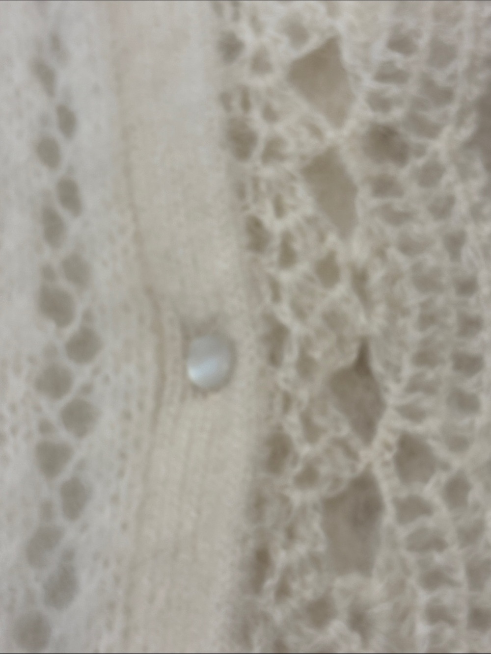 Sezane Ecru Adeline Women's Cardigan Sweater Size S Fuzzy - Picture 7 of 11